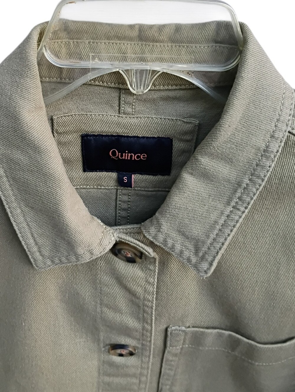 Quince Women's Olive Green Chore Utility Jacket sz S - Picture 3 of 11